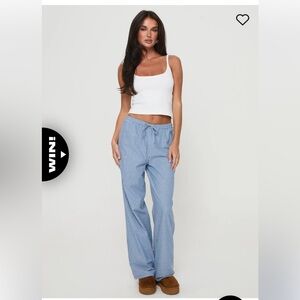 Princess Polly blue/white striped pants